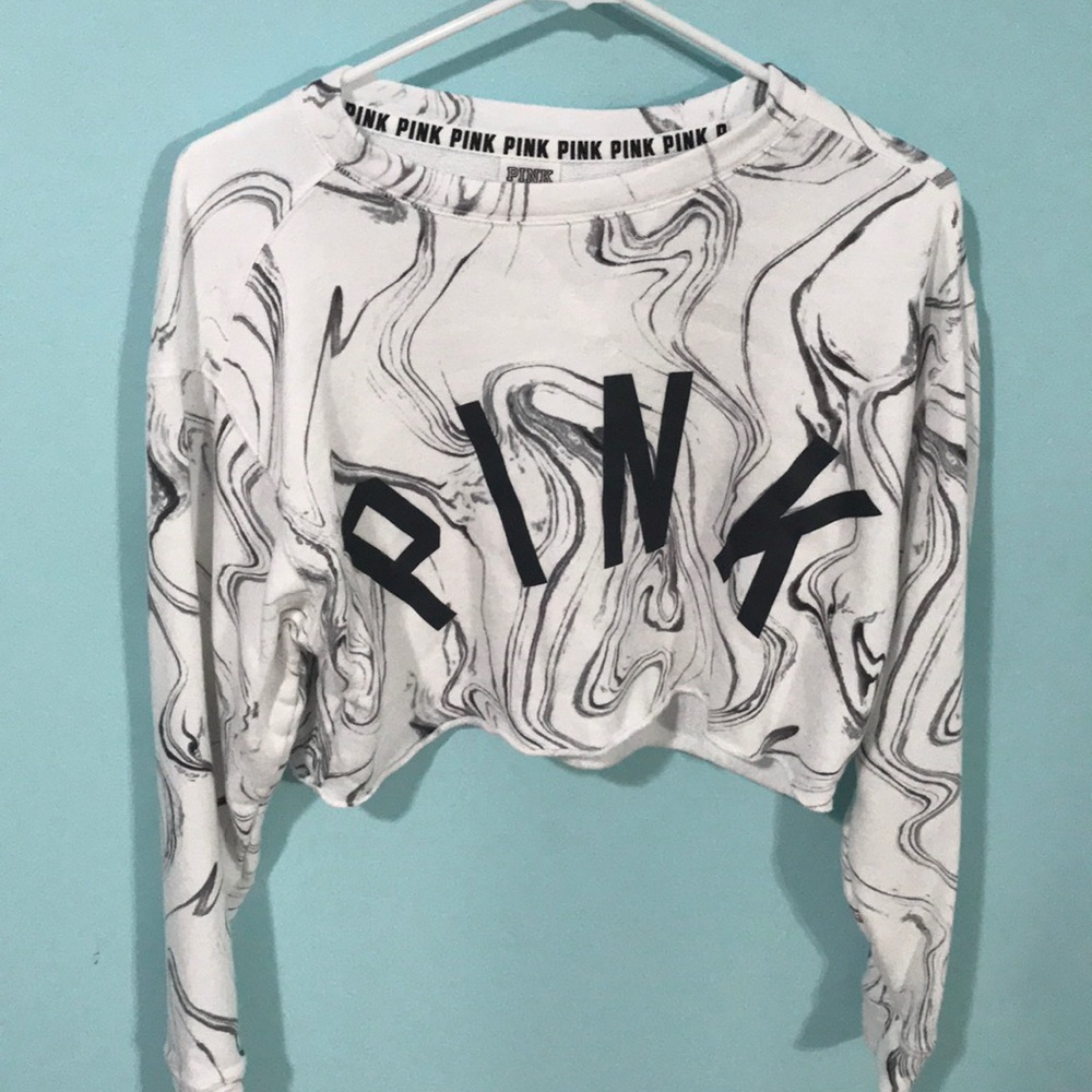 Pink cropped sweatshirt